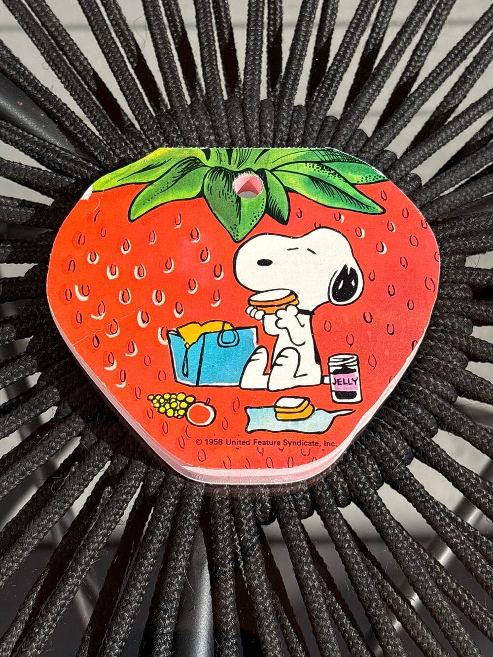 Vtg 1958 Snoopy Strawberry notepad PBJ Peanuts butterfly originals UFS